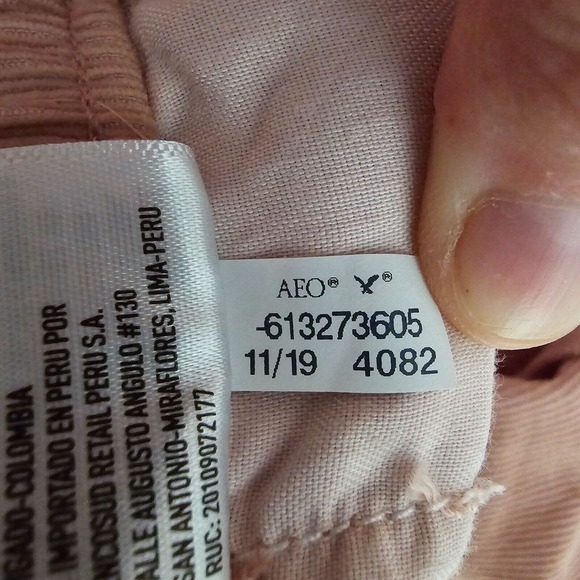 American Eagle Joggers Womens Large Pink Corduroy Stretch Drawstring Pull On‎ - Picture 10 of 15